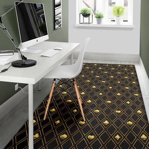 Casino Cards Suits Pattern Print Design 01 Area Rug