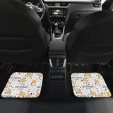 Greyhound Pattern Print Design 03 Front and Back Car Mats