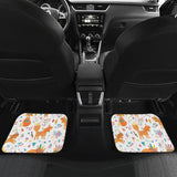 Cute Tribal Fox Pattern Front And Back Car Mats