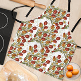 Red Tulips And Daffodils Pattern Adjustable Apron