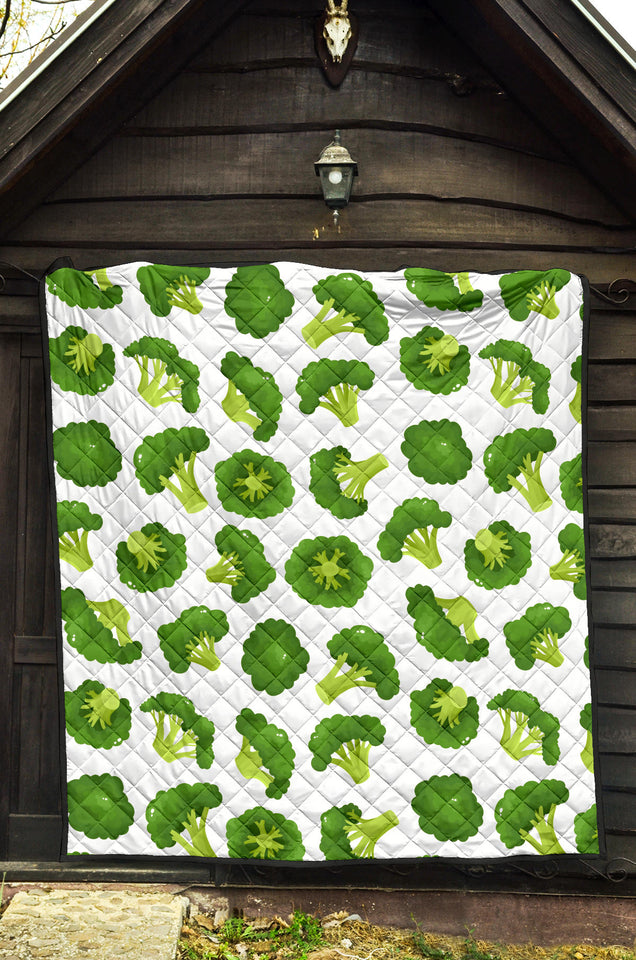 Cute Broccoli Pattern Premium Quilt