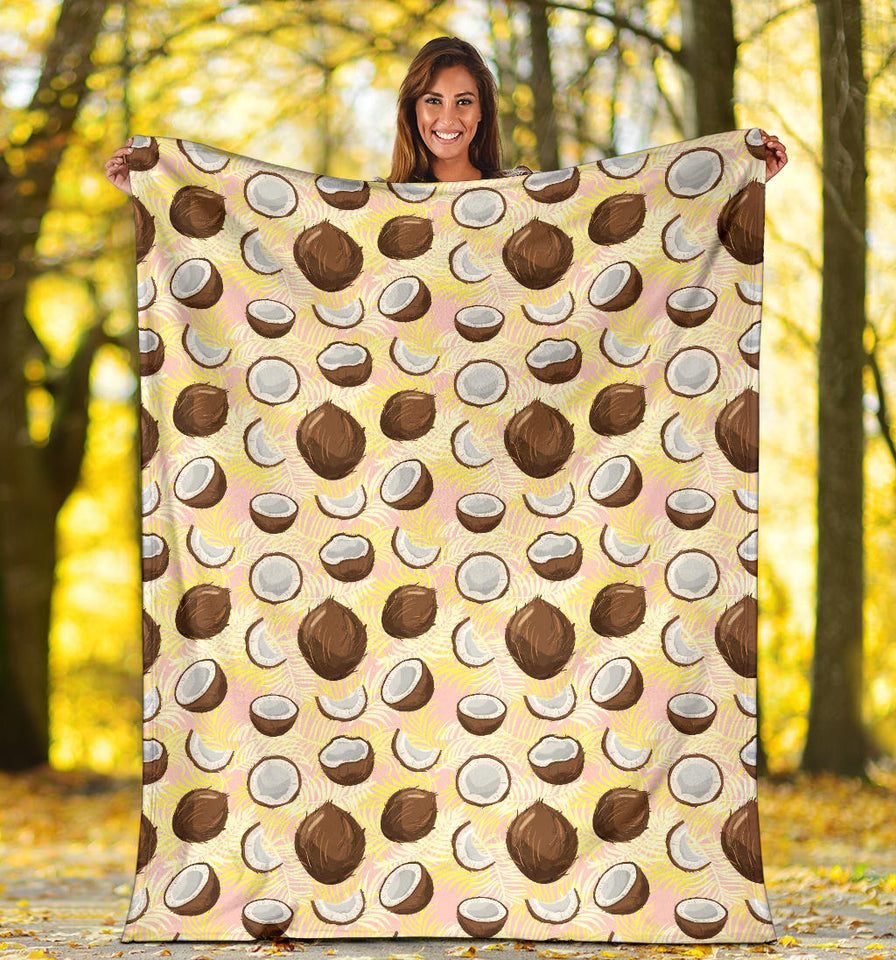 Coconut Pattern Print Design 05 Premium Blanket