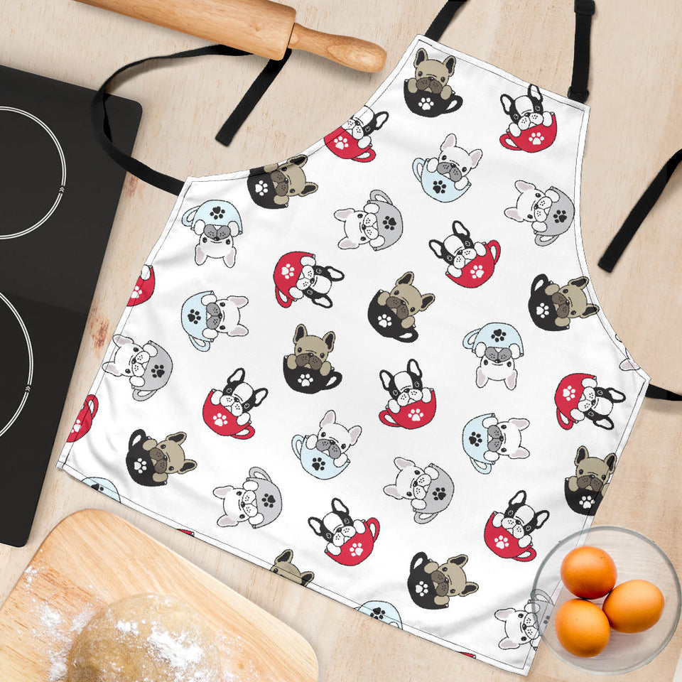 French Bulldog Cup Paw Pattern Adjustable Apron