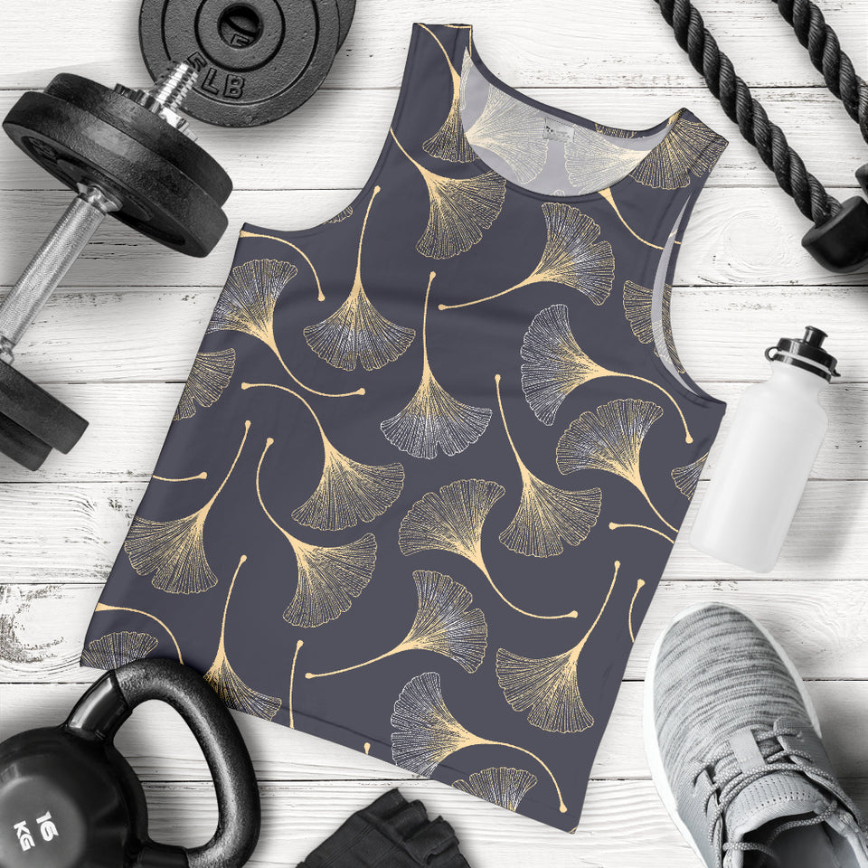 Gold ginkgo leaves Men Tank Top