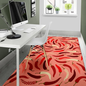 Beautiful Chili Peppers Pattern Area Rug