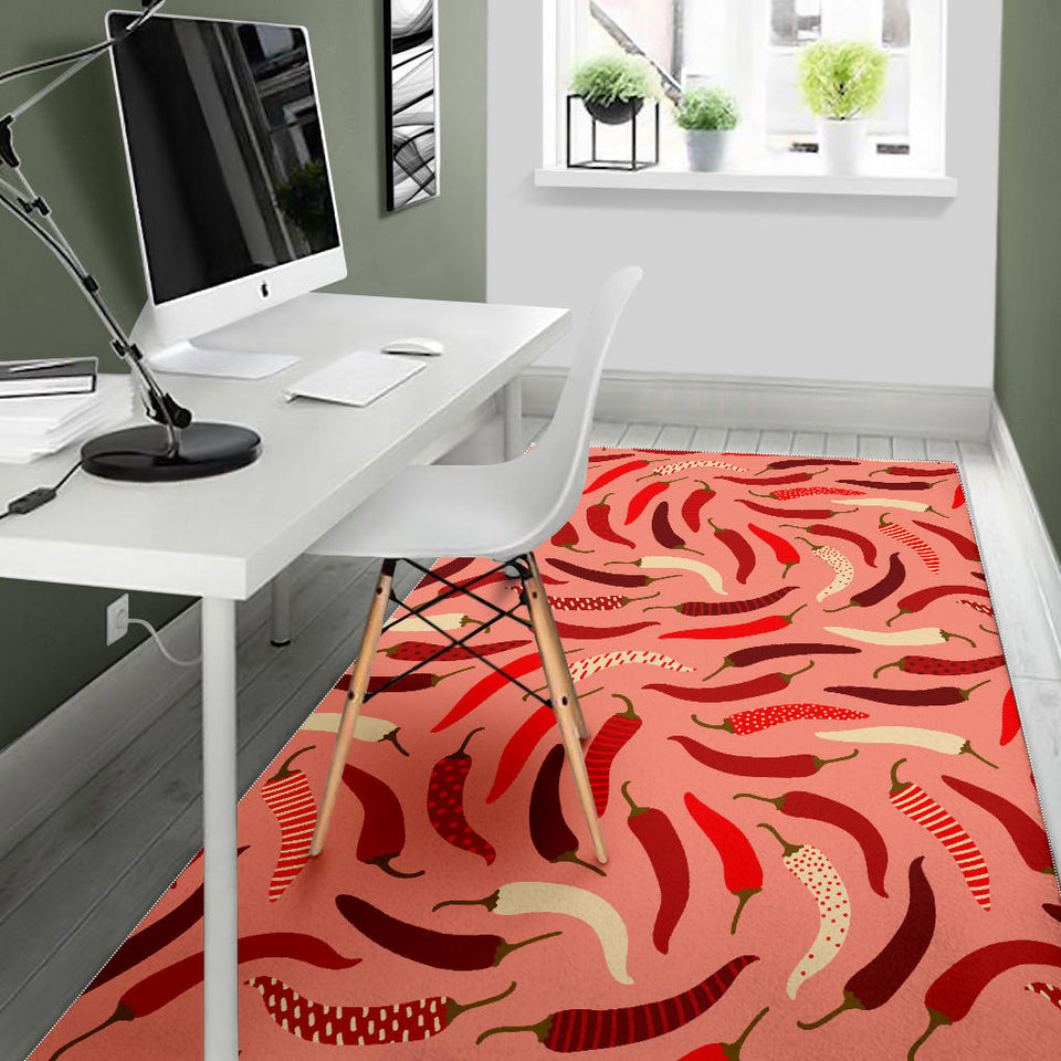 Beautiful Chili Peppers Pattern Area Rug