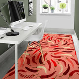Beautiful Chili Peppers Pattern Area Rug