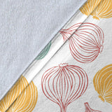 Colorful Onions White Background Premium Blanket