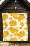 Cheese Slice Pattern Premium Quilt