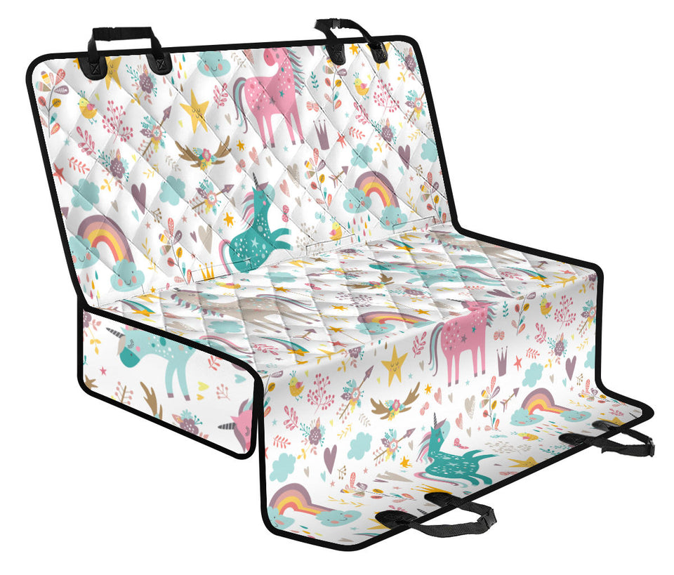 Colorful Unicorn Pattern Dog Car Seat Covers