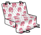 Pink Lotus Waterlily Pattern Dog Car Seat Covers