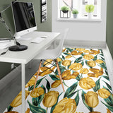 Yellow Tulips Pattern Area Rug