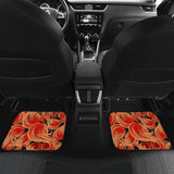Fire Flame Pattern Front And Back Car Mats