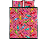 Colorful wrapped candy pattern Quilt Bed Set