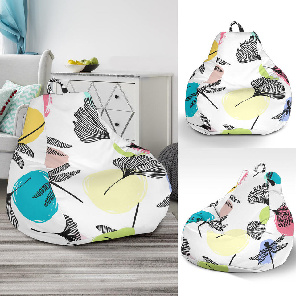 Dragonflies Ginkgo Leaves Pattern Bean Bag Cover