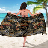 Chameleon Lizard Tropical Leaves Palm Tree Sarong