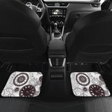Classic Vintage Clock Pattern Front And Back Car Mats