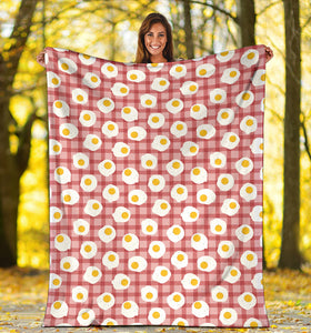 Fried Eggs Pattern Print Design 03 Premium Blanket