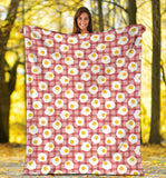 Fried Eggs Pattern Print Design 03 Premium Blanket