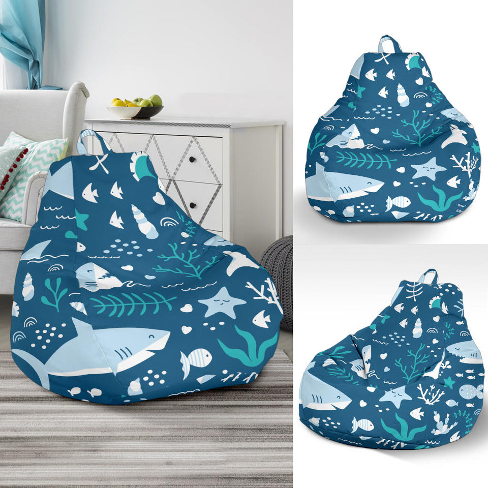 Cute Shark Pattern Bean Bag Cover