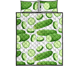cucumber whole slices pattern Quilt Bed Set