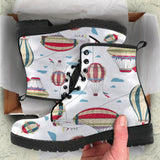 Hot Air Balloon Pattern Leather Boots