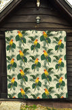 Beautiful Parrot Palm Leaves Pattern Premium Quilt