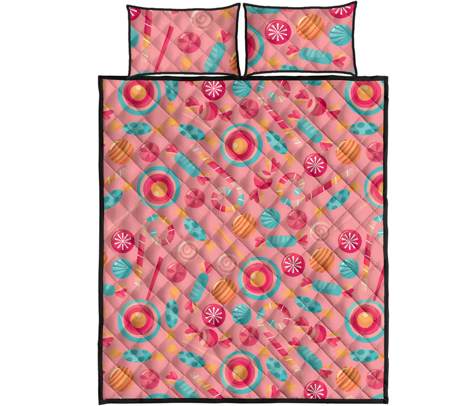 Colorful candy pattern Quilt Bed Set