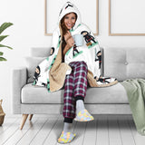 Cute Ninja Katana Sword Pattern Hooded Blanket