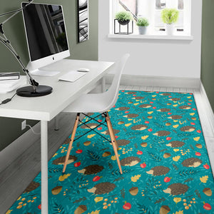 Hedgehog Pattern Print Design 01 Area Rug