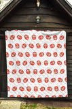 Daruma Japanese Wooden Doll Pattern Premium Quilt