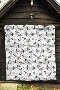 Swallow Pattern Print Design 05 Premium Quilt