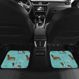 Dachshund Decorative Background Front And Back Car Mats