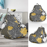 Beautiful Gold Autumn Maple Leaf Pattern Bean Bag Cover