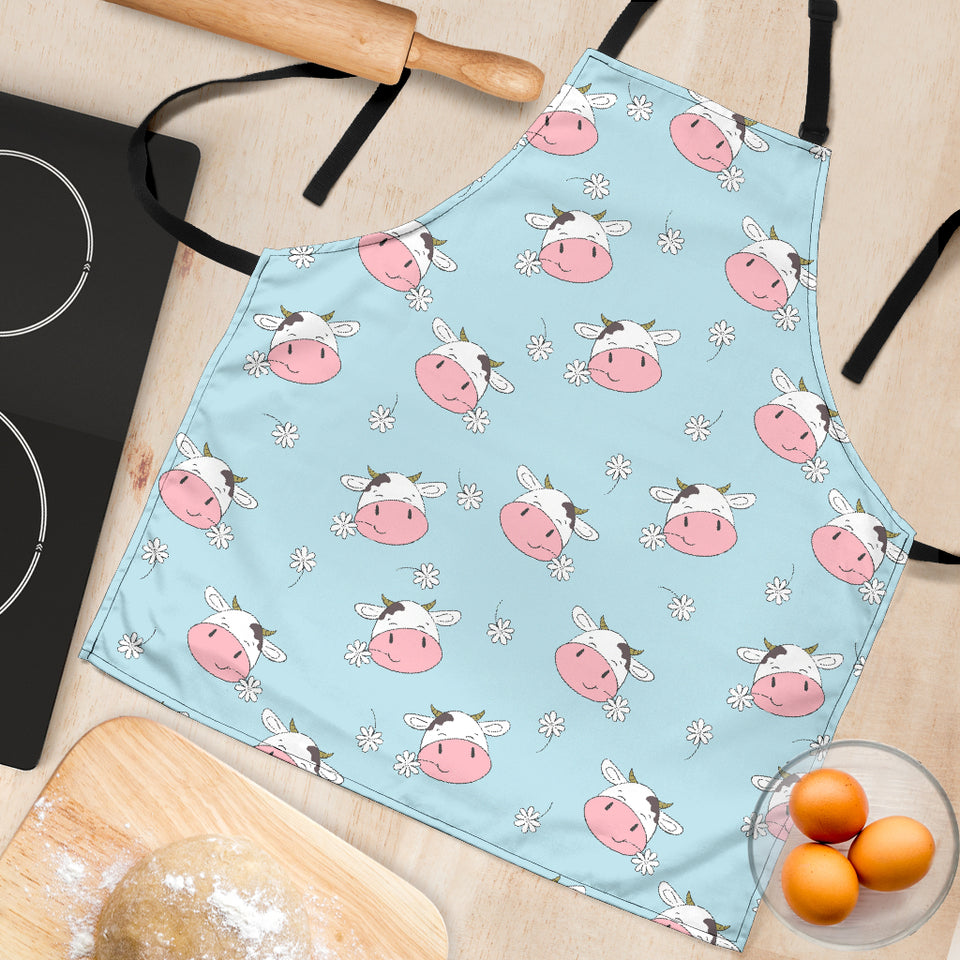 Cute Cow Flower Pattern Adjustable Apron