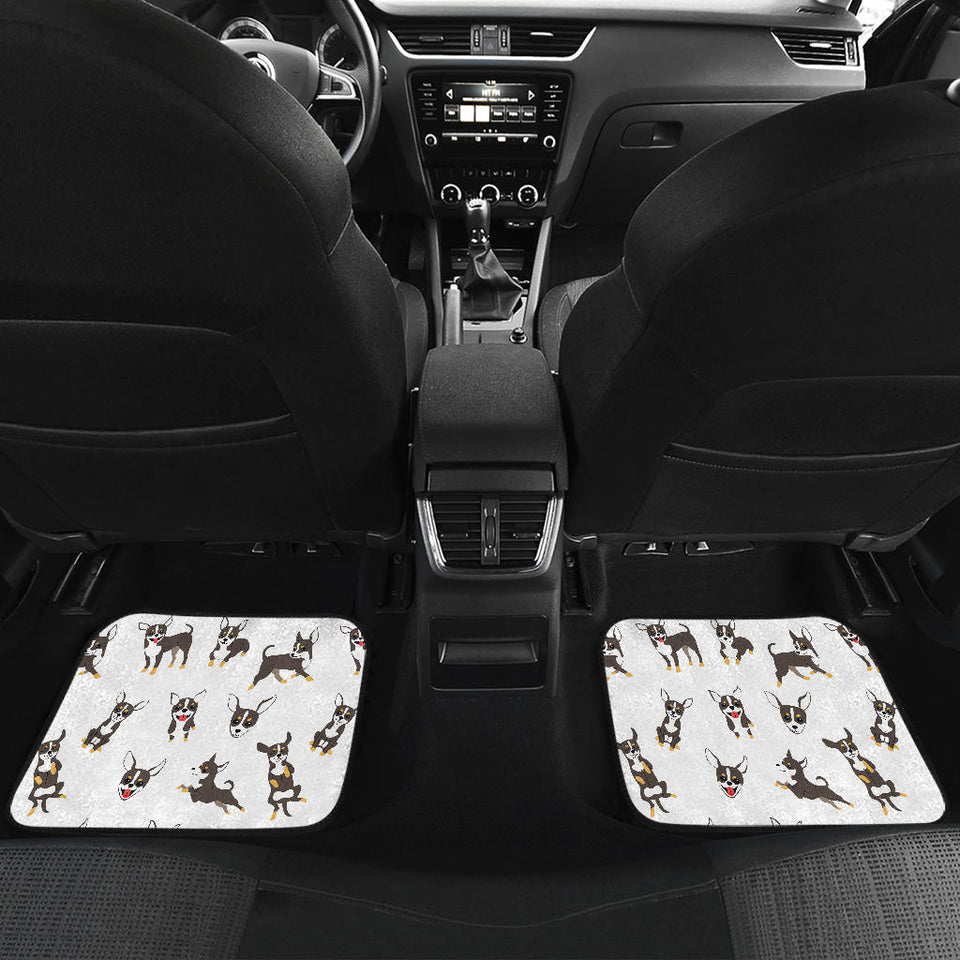 Chihuahua Dog Pattern Front And Back Car Mats