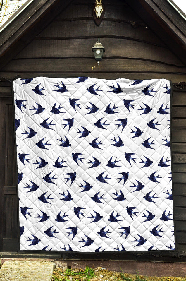 Swallow Pattern Print Design 03 Premium Quilt