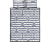 Anchor rope nautical  pattern Quilt Bed Set