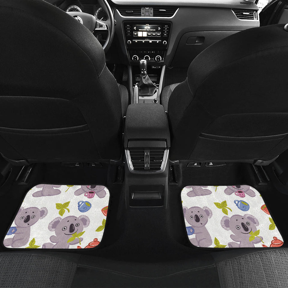 Cute Koalas Teapots Tea Front And Back Car Mats