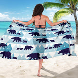 Polar Bear Winter Snow Pattern Sarong