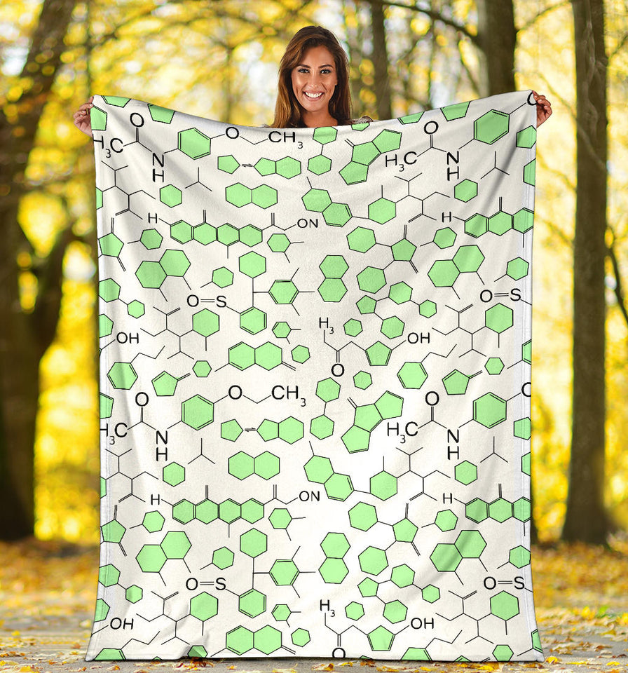 Chemistry Periodic Table Pattern Print Design 03 Premium Blanket