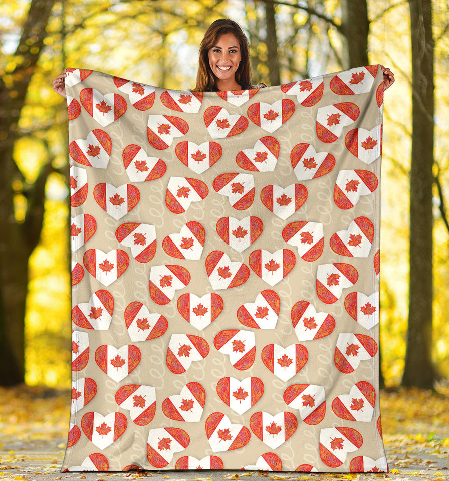 Canada Pattern Print Design 01 Premium Blanket