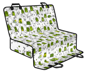 Sketch Funny Frog Pattern Dog Car Seat Covers
