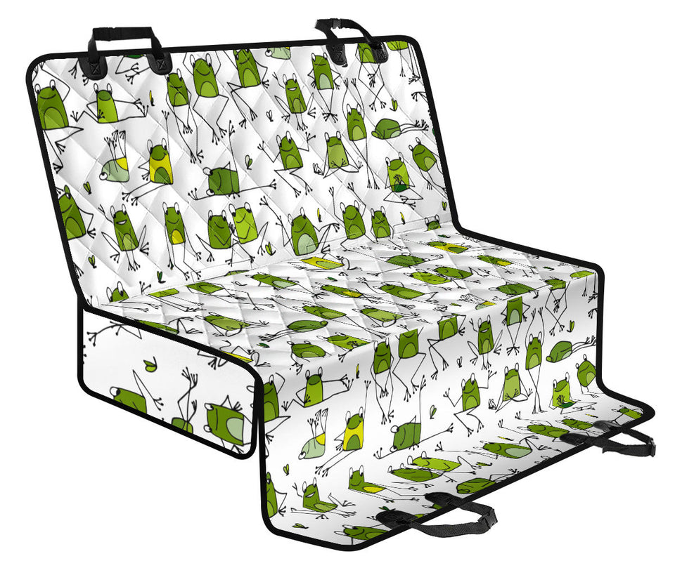 Sketch Funny Frog Pattern Dog Car Seat Covers