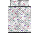 Helicopter plane pattern Quilt Bed Set