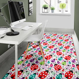 Ladybug Pattern Print Design 03 Area Rug