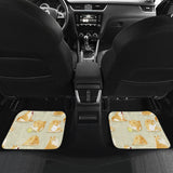 Cute Fat Shiba Inu Dog Pattern Front And Back Car Mats