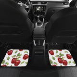 Red Apples Pattern Front And Back Car Mats