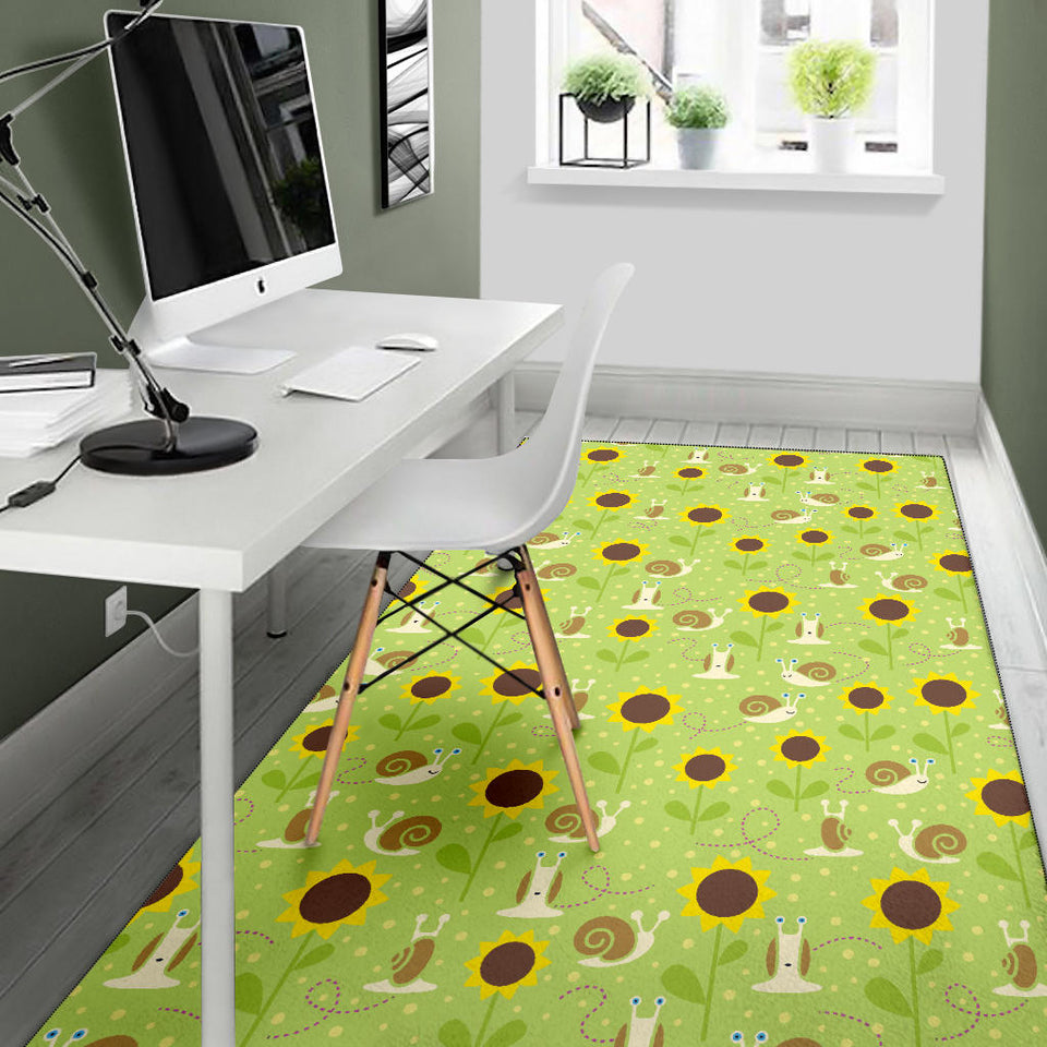 Snail Pattern Print Design 01 Area Rug