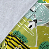 Hand Drawn Windmill Pattern Premium Blanket
